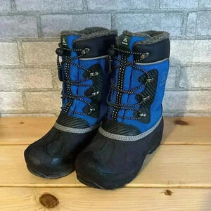 Big Kid Kamik Luke 2 Winter Boots, Size 4, Blue/Black